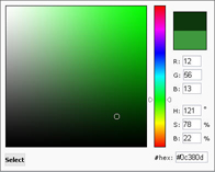 mooRainbow color picker